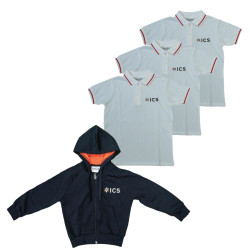 PACK DE SPORT - TENUE DE TOUS LES JOURS - 2-14 ANS - 3 POLO MANCHES COURTES & SWEATSHIRT LEGER A CAPUCHE